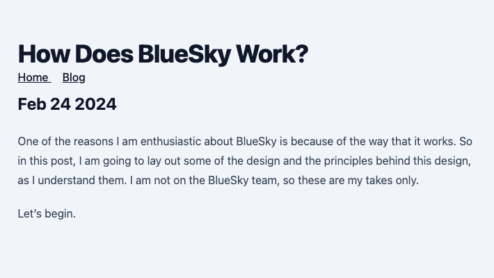 How does Bluesky work?